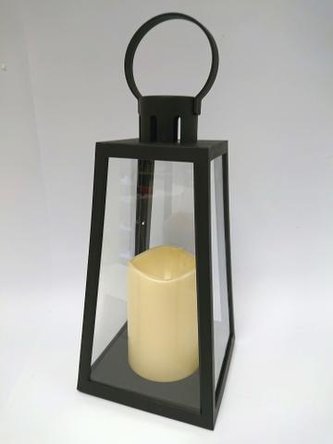 Lampa plast s LED svíčkou