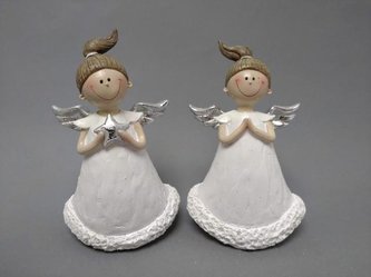 Andělíček s culíkem bílý větší