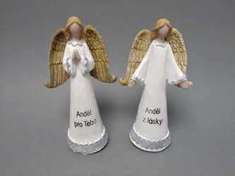 Anděl s nápisem střední