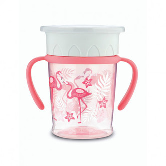 Canpol babies Hrneček 360 JUNGLE 270ml růžový