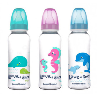 Canpol babies Lahev s potiskem LOVE&SEA 250ml