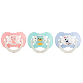 Canpol babies Dudlík kaučukový třešinka 6-18m CUTE ANIMALS