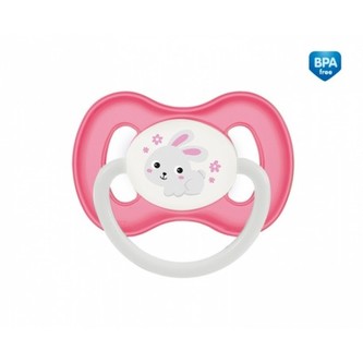 Canpol babies Dudlík 0-6m kaučukový třešinka BUNNY & COMPANY růžový
