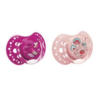 LOVI Dudlík 6-18m silikonový dynamický FOLKY 2ks