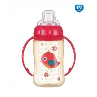 Canpol babies Tréninkový hrneček CUTE ANIMALS se silikonovým pítkem a úchyty 320ml