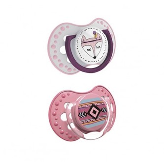 LOVI Dudlík 3-6m silikonový dynamický Indian summer 2ks