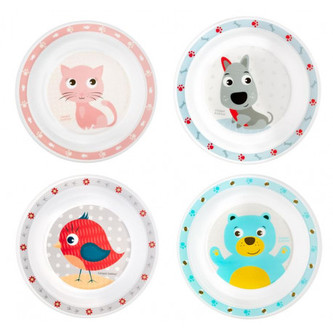 Canpol babies Plastový talíř CUTE ANIMALS