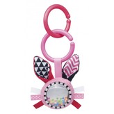 Canpol babies Šustící plyšová hračka s chrastítkem ZIG ZAG králík růžová