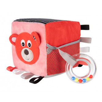 Canpol babies Plyšová senzorická kostka MEDVÍDCI červená