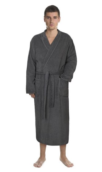 Froté župan pánský - šedý - vel. L Froté župan pánský - šedý - vel. L