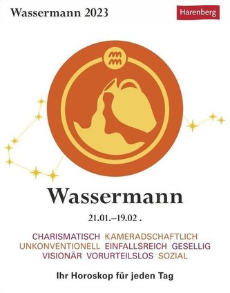 Wassermann Sternzeichenkalender 2023