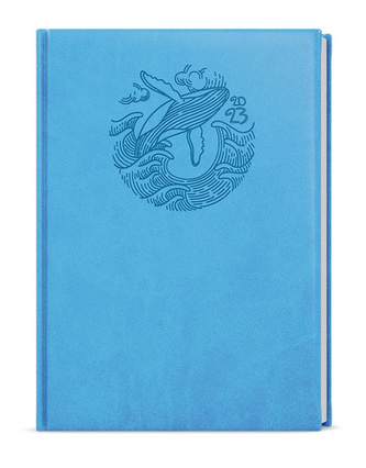 Týdenní diář Oscar Vivella s ražbou Světle modrá Velryba