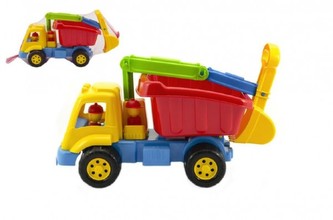 Auto nákladní s naběračem plast 42cm v síťce