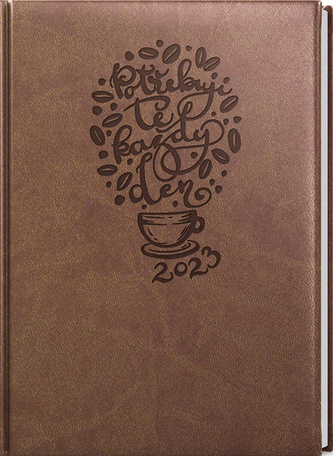 Denní diář Adam Vivella s ražbou B6 Okrová Slunce
