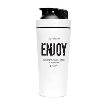 Šejkr ENJOY 750 ml - GymBeam - 200 g - bílá - 750 ml