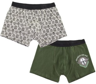 Pánské boxerky Star Wars|Hvězdné války: TV seriál The Mandalorian (XL) zelená bavlna