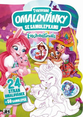 Tvarované omalovánky se samolepkami Enchantimals
