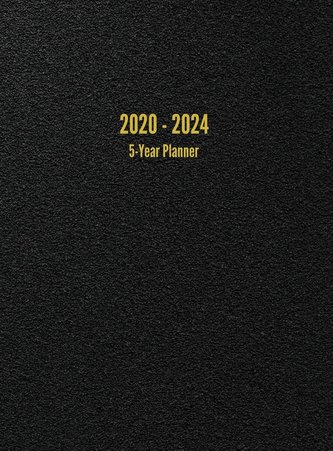 2020 - 2024 5-Year Planner: 60-Month Calendar (Black)