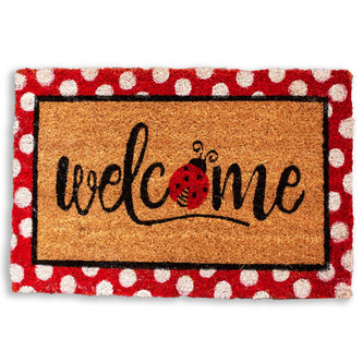 Rohožka z kokosových vláken, Puntíky, 40x60 cm