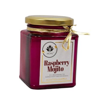 Arôme Svíčka 170 g, v barevném skle s víčkem, Raspberry Mojito