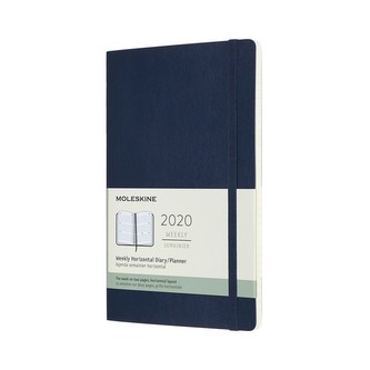 Moleskine: Horizontální týdenní diář 2020 měkký modrý L