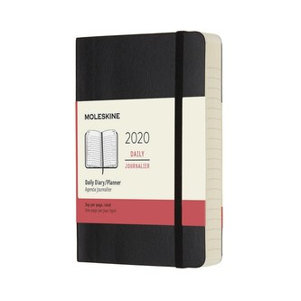 Moleskine: Diář 2020 denní měkký černý S