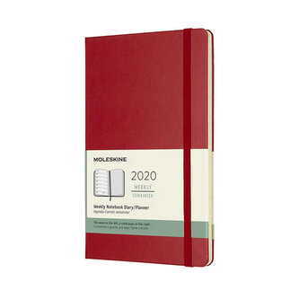 Moleskine: Plánovací zápisník 2020 tvrdý červený L