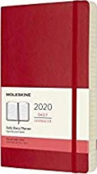 Moleskine: Diář 2020 denní měkký červený L