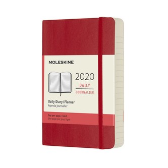 Moleskine: Diář 2020 denní měkký červený S
