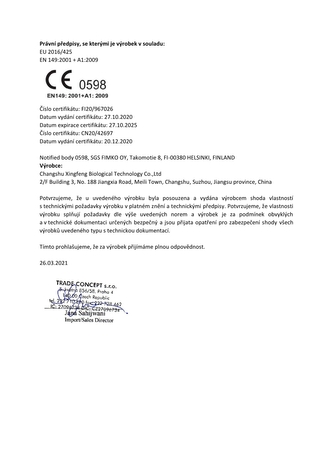 Dětský respirátor FFP2 NR Junior iprotect , balení 10 ks, jednorožec