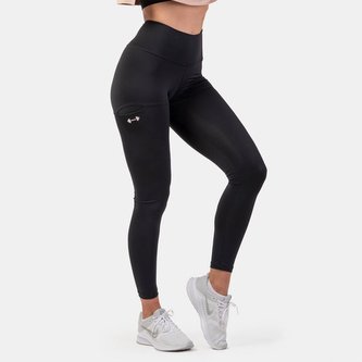 Dámské legíny Active High Waist Smart Pocket Black - NEBBIA - Velikost: M
