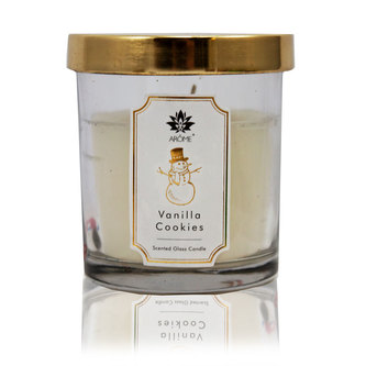 Arôme Svíčka 125 g, v barevném skle, s víčkem, Vanilla Cookies