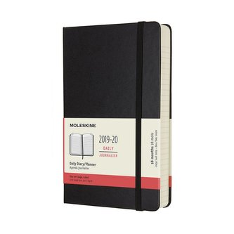 Moleskine: Diář 2019-2020 denní tvrdý černý L