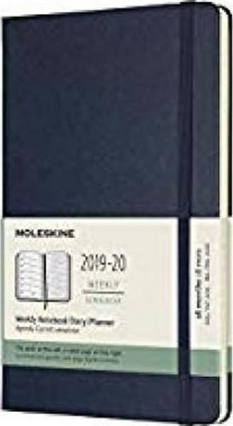 Moleskine: Plánovací zápisník 2019-2020 tvrdý modrý L