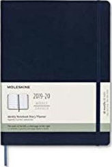 Moleskine: Plánovací zápisník 2019-2020 měkký modrý XL