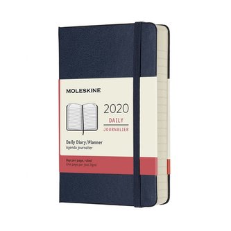 Moleskine: Diář 2020 denní tvrdý modrý S