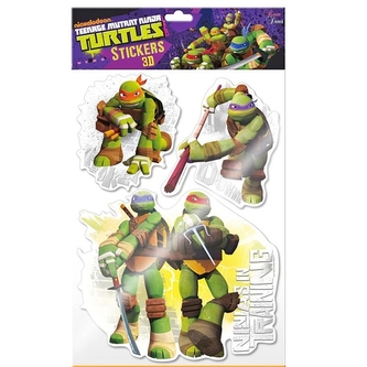 3D nálepky na stěnu želvy Ninja