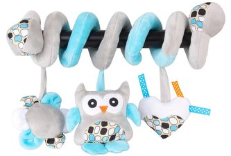 Plyšová spirála  sovička B11.020_ze soviček modrá  B11.020.1.2