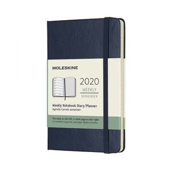 Moleskine: Plánovací zápisník 2020 tvrdý modrý S