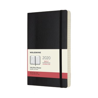 Moleskine: Diář 2020 denní měkký černý L
