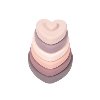 Silikonová stohovací kousátka B-Silicone Hearts