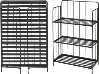 Stojan na květiny kovový 3 patra 90 cm černá