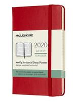 Moleskine: Horizontální týdenní diář 2020 tvrdý červený S