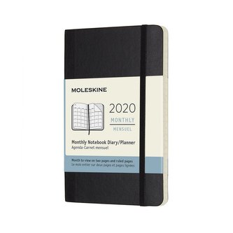 Moleskine: Měsíční diář 2020 měkký S