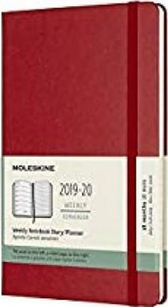 Moleskine: Plánovací zápisník 2019-2020 tvrdý červený L