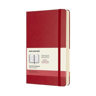 Moleskine: Diář 2020 denní tvrdý červený L