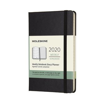 Moleskine: Plánovací zápisník 2020 tvrdý černý S