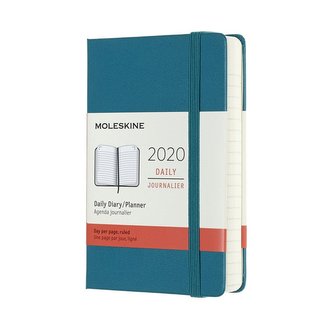 Moleskine: Diář 2020 denní tvrdý zelený S