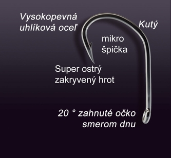 Rybářské háčky kaprové Super Strong 2XS TB velikost 6, 10ks