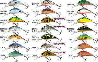 Rybářské woblery Hornet H4F barva GFP